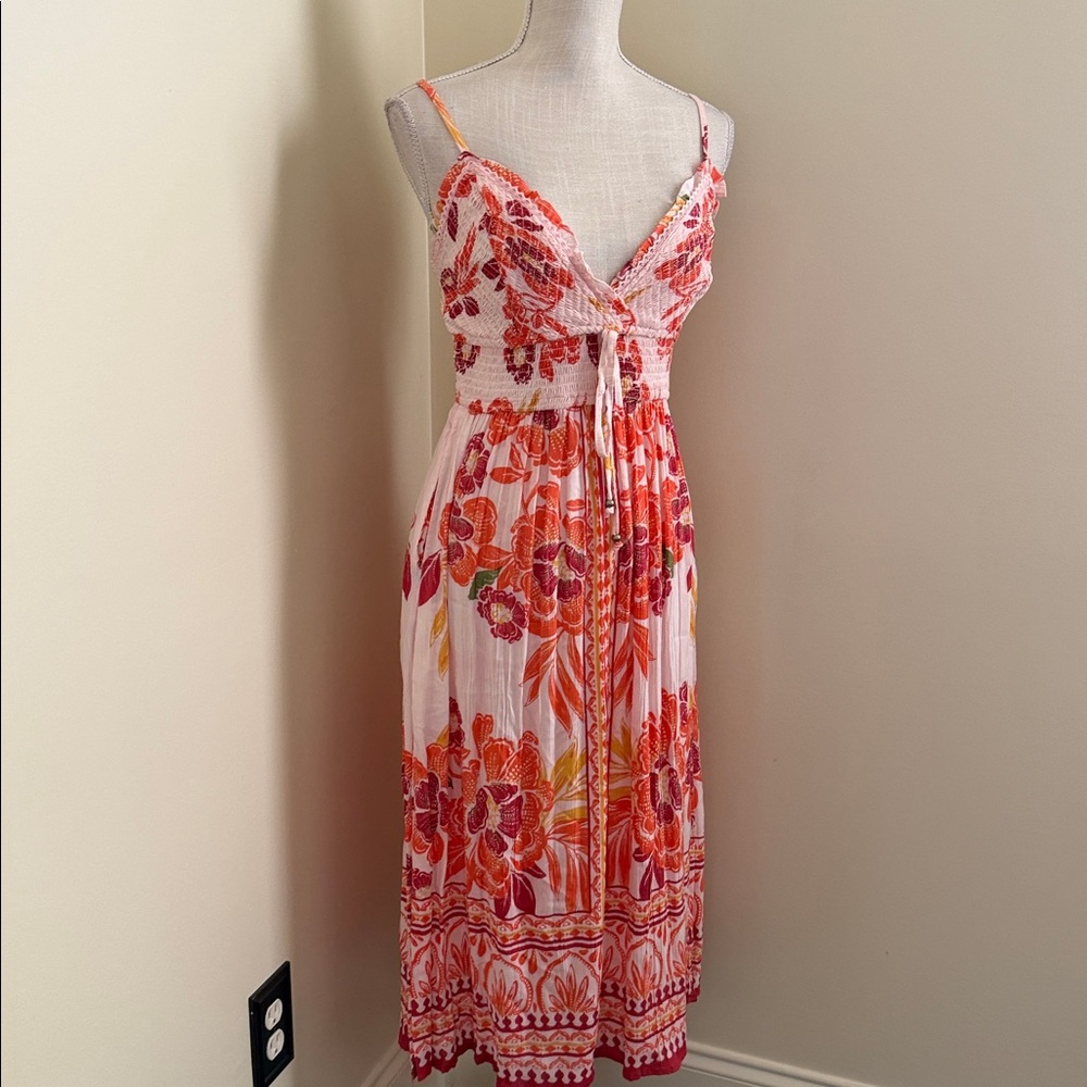 New Angie Red and Pink Floral Dress - Picture 4 of 15
